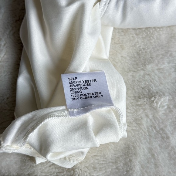 Tadashi Shoji Corded Beige Crewneck Short Sleeve Mini Dress S (4) - Picture 12 of 13